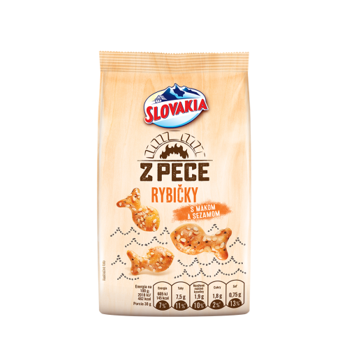 Snack Slovakia Rybičky Z Pece s makom a sezamom 85g