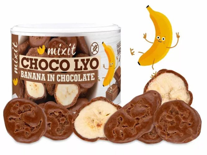 Mixit Chrumkavé banániky v čokoláde 170g