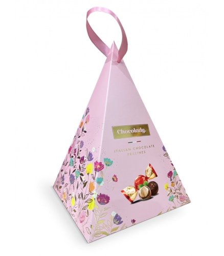 Chocolady Pyramid Pink Nocciola 130g   (8ks)