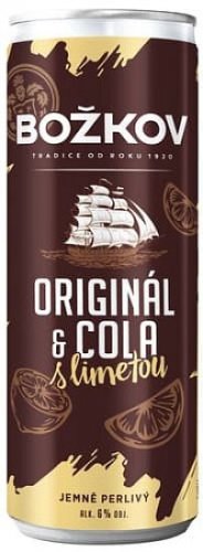 Rum Božkov & Cola s limetkou 6% 0,25L