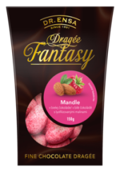 Dr.Ensa Mandle v bielej čokoláde s lyofilizovanými malinami 150g