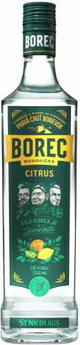 Borovička Borec Citrus 38% 0,7L   (8ks)