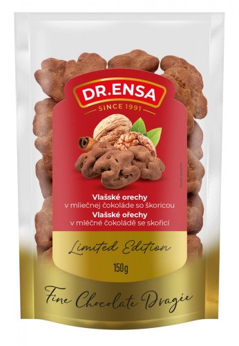DR. Ensa Vlašské orechy v mliečnej čokoláde so škoricou 150g   (12ks)