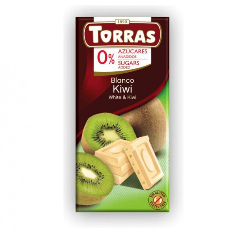 Čokoláda Torras Dia Biela Kiwi 75g   (10ks)