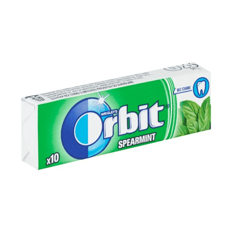 Žuvačky Orbit Spearmint 14g   (30ks)