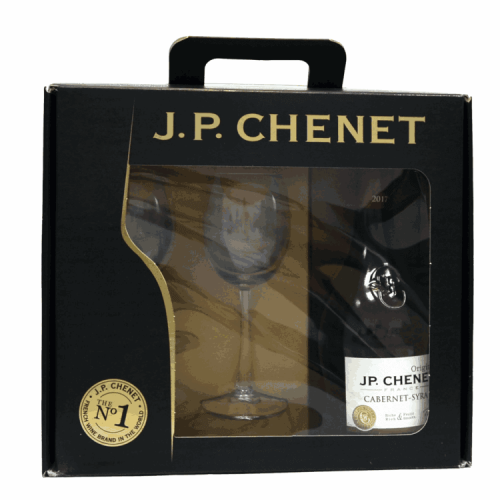 Víno J.P.Chenet Cabernet Syrah + 2 poháre 0,75L
