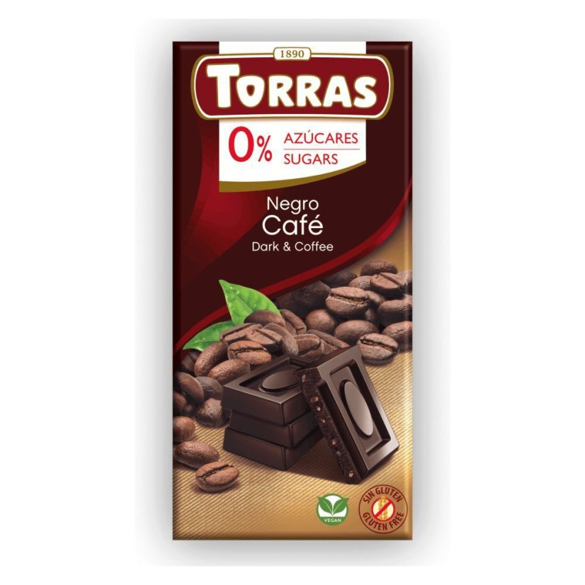 Čokoláda Torras Dia Horká Káva 75g   (10ks)