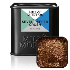 Gril. bio korenie Mill & Mortar, Seven Peppers Crush 50g