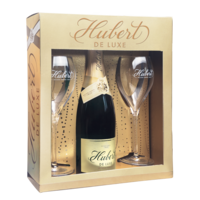 Sekt Hubert De Luxe + 2 poháre 0,75L (4ks)