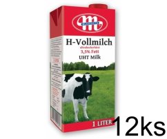 Mlieko plnotučné trvanlivé Mlekovita 3.5% (12ks)