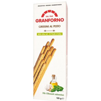 Snack Granforno Grissini Bazalkové pesto 125g   (24ks)