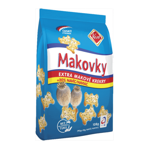 Snack Vest Makovky 90g   (16ks)