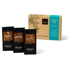 Káva Ebenica Degustačný kávový balíček Obľúbené kávy 3x70g zrnkové