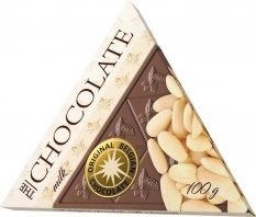 Čokoláda Trojuholník s mandľami 100g   (40ks)