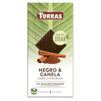 Čokoláda Torras Stevia Horká Škorica 125g   (12ks)