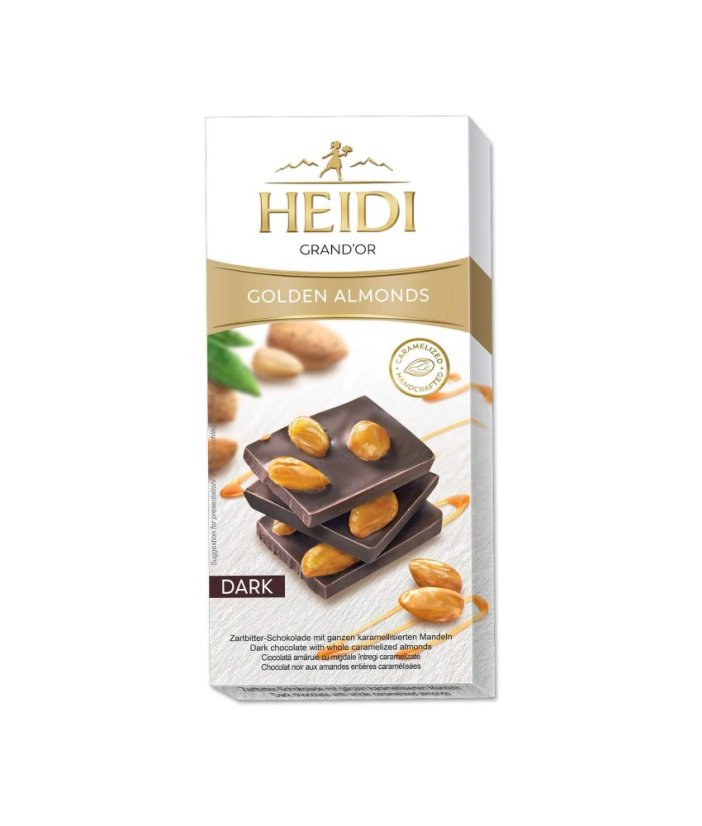 Čokoláda Heidi Grand`Or Dark Almonds 100g   (15ks)
