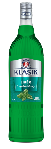 Nicolaus Klasik Likér Pepermintový 25% 1L   (8ks)