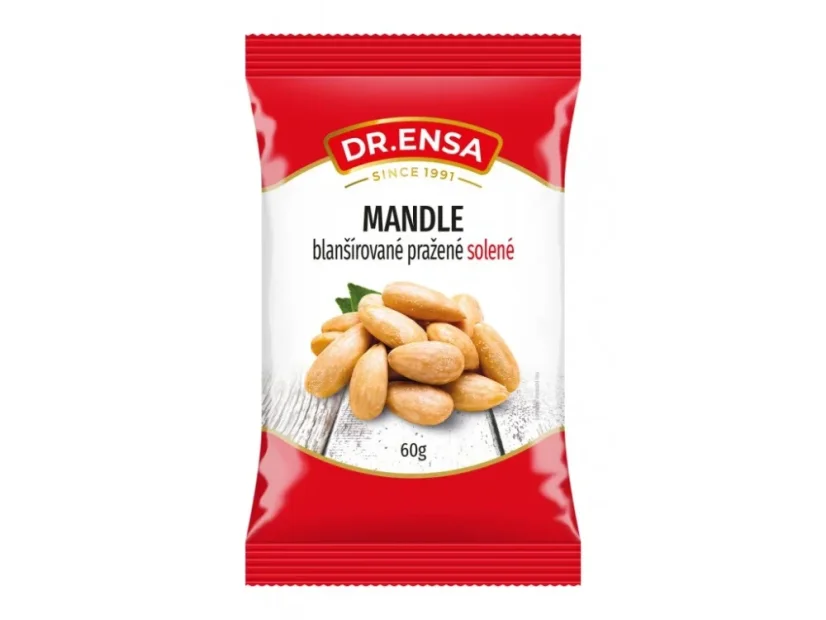 Mandle Ensa blanšírované solené 60g   (25ks)