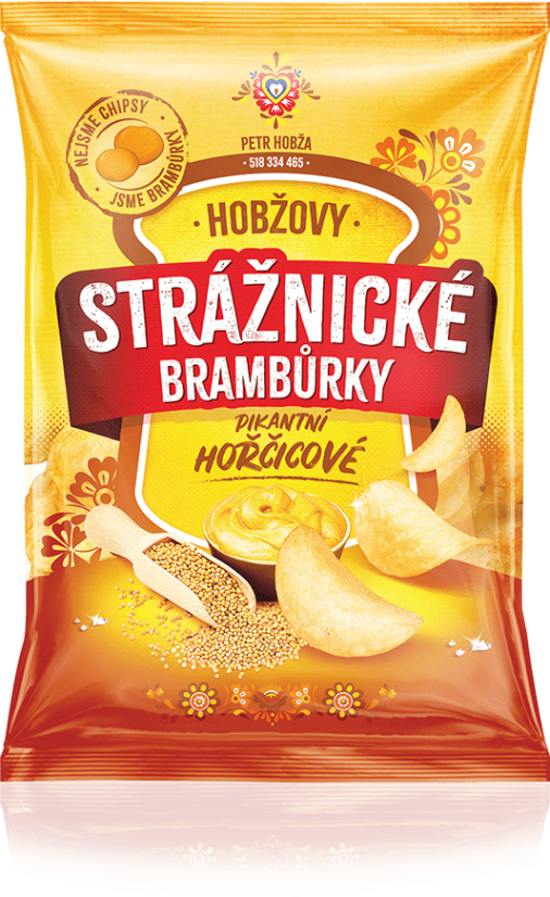 Chips Strážnické Lupienky Horčicové 60g   (30ks)