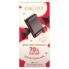 Čokoláda Cachet Extra Horká 70% 100g   (12ks)