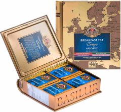 Čaj Basilur European Breakfast kniha plech 64g