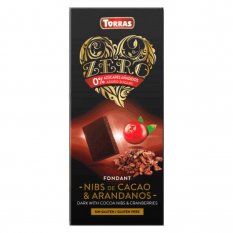 Čokoláda Torras Zero Horká Brusnice 125g