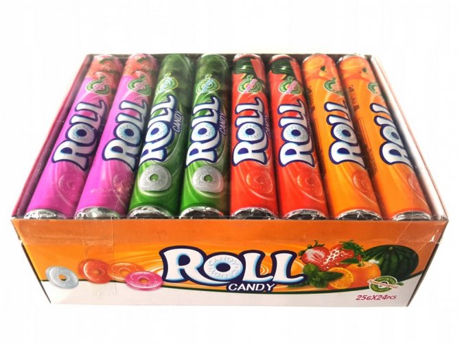 Roll Candy hroznový cukor 24g   (24ks)
