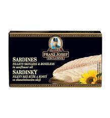 Franz Josef Sardinky filety v slnečnicom oleji 90g (24ks)