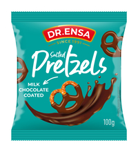 Dr.Ensa Praclíky slané v mliečnej čokoláde slaný karamel 100g   (13ks)