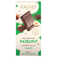 Čokoláda Cachet Miečna Lieskový oriešok 100g (12ks)