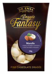Dr.Ensa Mandle v bielej čokoláde s kokosom 150g