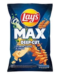 Chips Lays Max Syr a cibuľka 55g    (14ks)