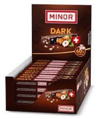 Čokoláda Minor Dark Hazelnuss 42g (44ks)