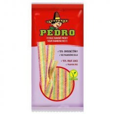 Cukríky Pedro pásiky dúha príchuť jahoda 80g 20