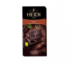 Čokoláda Heidi Dark 50% Mild 80g   (20ks)