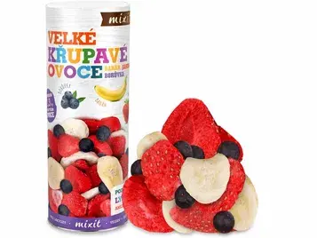 Mixit Veľké chrumkavé ovocie - banán, jahoda, čučoriedka 160g