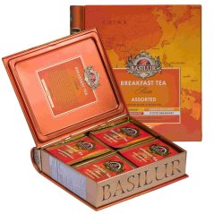 Čaj Basilur Asian Breakfast kniha plech 64g