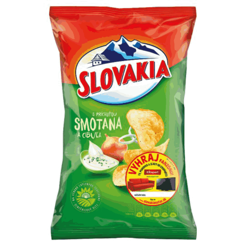 Chips Slovakia Smotana Cibuľka 60g   (18ks)